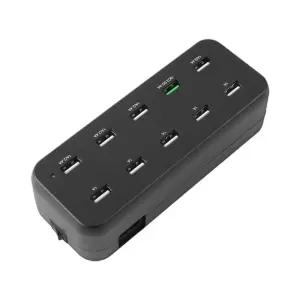 Coms 10포트 멀티충전기 검은색 QC 2.0 LS414
