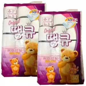 Original 땡큐 화장지 3겹 30롤 x 2팩