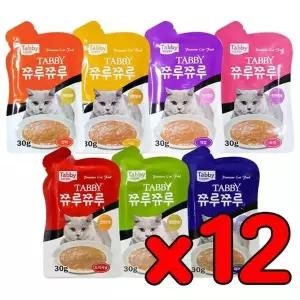 [하프클럽/셀럽하우스]테비토퍼 쮸루쮸루 파우치 30g (12개묶음)