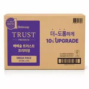 베베숲 물티슈 트러스트 프리미엄 도톰한 두꺼운 신생아 아기물티슈 80매x20팩