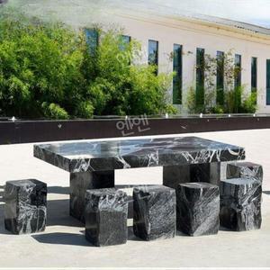 돌 테이블 돌탁자 150CM 세트 의자 야외 돌벤치