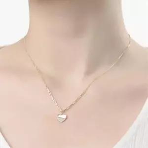 도금목걸이 자개 실버925 골드도금 목걸이 러브하트
