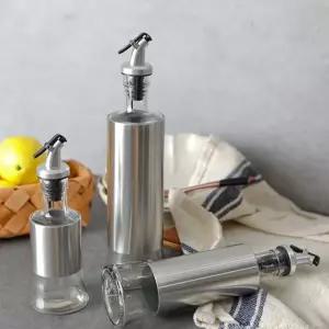 세리에 고급 스텐 유리 오일병(3사이즈) (중(350ml))