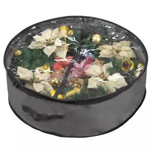 크리스마스 화환 보관가방 121 9cm(48인치) 투명창 600D 그레이