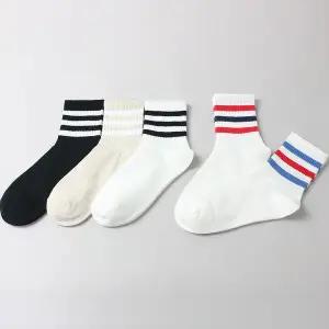 학생용 삼선카바 양말(5켤레) 유아 아동 키즈 아기 남아 여아 학교 교복 여성 남성