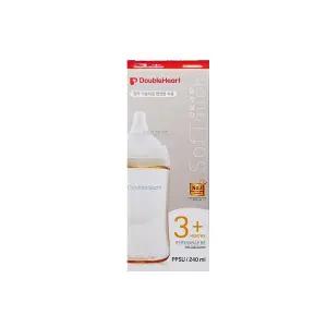 더블하트 모유실감 3세대 PPSU 오후의베이지 240ml (M)