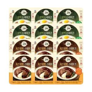 [신세계라이브쇼핑]CJ제일제당 고메 함박스테이크152g x6개+치즈함박152g x6개