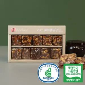 [장바우치악산황골엿]땅콩깨조각엿 400g / 국산 100%(쌀+옥수수+맥아+볶음땅콩+볶음참깨) / 100년 전통...