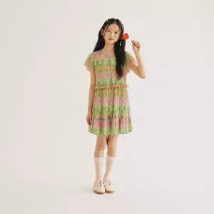 갤러리아 베네통키즈 26S/S 레인보우보드레플리츠원피스 QAOP11631YG