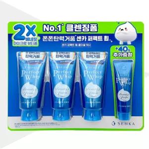 센카 퍼펙트 휩 클렌징폼 120g 3개 +40g 시세이도 클렌징크림
