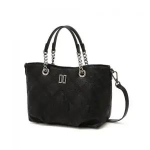 닥스 DAKS WOMENS ACCESSORIES 블랙 소가죽 자수 포인트 DD로고 체인 토트백_DCBA6E324BK DCBA6E324BK 1663