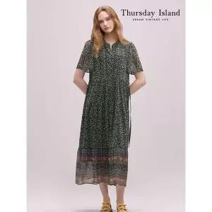 [써스데이아일랜드][Thursday Island] 플라워 패턴 쉬폰 원피스(T244MOP255W)