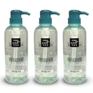 웨트헤어 미쟝센 스타일케어 스트롱 홀드 헤어젤 하드 숏커트용 500ml 3개