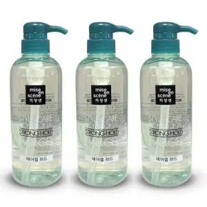 젖은머리 미쟝센 스타일케어 스트롱 홀드 헤어젤 하드 숏커트용 500ml 3개