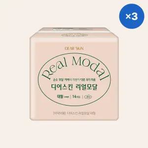 디어스킨 리얼모달 생리대 대형 14P x 3팩