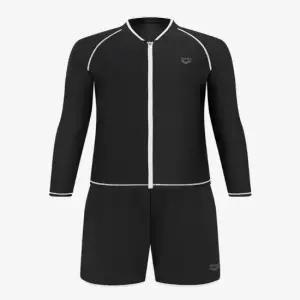 남성 비치세트 웨이비 레귤러핏 집업 래쉬가드 세트 (A6BM1PC01BLK)DJ