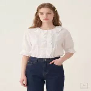 [Thursday Island] 프릴장식 오픈형 블라우스(T244MBL259W)