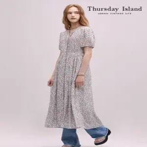 [Thursday Island] 플라워 풀오픈 롱 원피스(T244MOP247W)