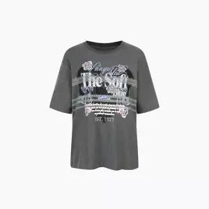 [AK분당점] [에고이스트] [BLUE LABEL] 레이스 프린팅 반팔 티셔츠   ES2OTH10