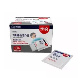 의료용알콤솜 유한양행 해피홈 알콜스왑 소독솜 100매