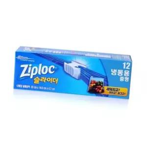 (올핀)지퍼락 슬라이더 중형 냉동용 지퍼백 12매 SC존슨