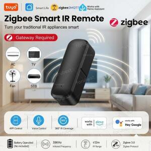 ZigBee 스마트 IR 리모컨 홈용 범용 적외선 Alexa Google Home Tuya Z2M과 호환 가능 허브 필요