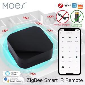 MOES 투야 지그비 3.0 스마트 IR 리모컨 (에어컨 TV 겸용) 범용 적외선 Alexa Google Home 연동