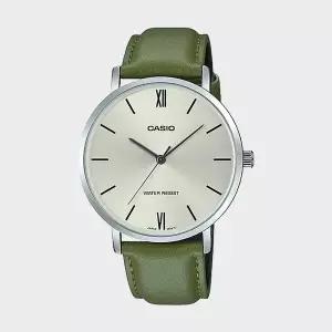 [카시오]CASIO 카시오 MTP-VT01L-3B 남성시계 심플 가죽 손목시계