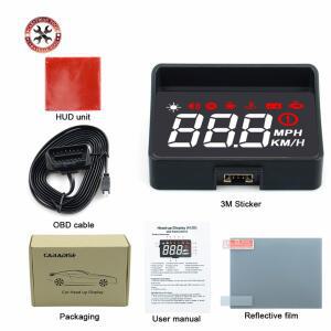 HUD 후드 앞유리 프로젝터 자동차 헤드업 디스플레이 과속 경고 시스템 전압 경보 OBD2 II EUOBD A100S