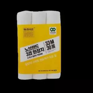노브랜드 3겹 화장지 33m X 30롤 1개 생활건강 생리대 위생용품 비품