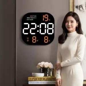 6633 LED 디지털 벽시계 시계/인테리어/디자인/거실/사무실/체육관/스마트/국산/전자/알람/기능/전파/수신