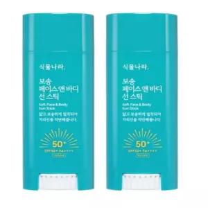 식물나라 보송 페이스 앤 바디 선스틱 30g x 2개 , SPF50+ PA++++