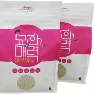 프리미엄고양이모래 6kg 3봉지 냄새 먼지 싹 피부보호 W8692BD