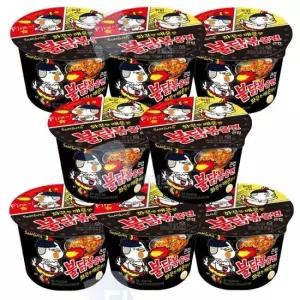 큰컵 삼양 불닭볶음면 컵라면 화끈매운라면 105g 8개