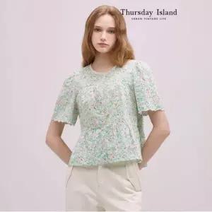 써스데이아일랜드 [Thursday Island] 플라워 자수 블라우스 T244MBL238W)