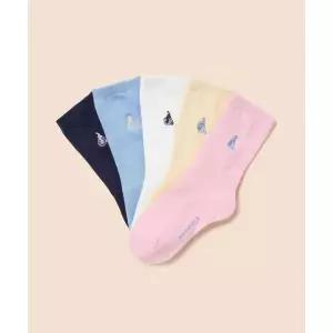 매장정품 빈폴 키즈 BEANPOLE KIDS 베이직 스프링 양말 5족 SET - 라이트 핑크 (BI62KTU04Y) BI62KTU04Y 72