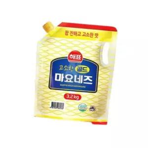 해표 고소한 골드 마요네즈 3.2Kg 대용량 식당용 업소용 식재료 사라다용 마른안주 비닐