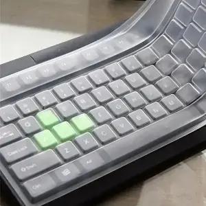 범용 키보드 실리콘 보호 필름 스킨 커버 데스크탑 PC 투명 실리카 젤 범프 오목