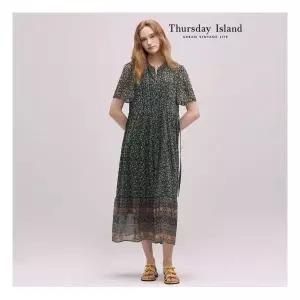 써스데이아일랜드 Thursday Island 플라워 패턴 쉬폰 원피스T244MOP255W 512623
