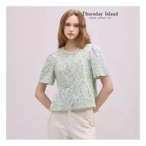 써스데이아일랜드 Thursday Island 플라워 자수 블라우스T244MBL238W 512613