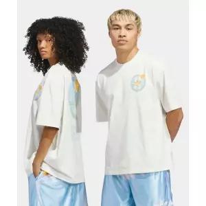 [국내정품] 아디다스 ADIDAS 바스켓볼 크레스트 티 - 화이트:아이스블루 KD3613 135454
