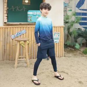 서프닉 남아동 주니어 키즈 블루 그라데이션 래쉬가드 세트 YB-1861