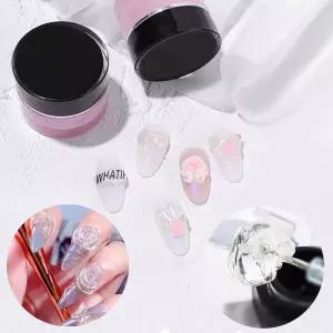 네일아트 말랑말랑 쪼물젤 8ml 2종 클리어 화이트 네일 아트재료 엠보젤 레진 di