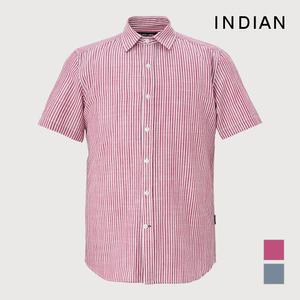 인디안 [INDIAN] 린넨 블랜드 세로 스트라이프 셔츠_MIUNSXM4271