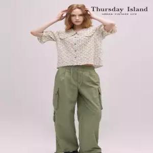 [Thursday Island] 밑단 스트링 카고 팬츠(T244MPT244W)