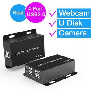 실제 USB 2.0 슈퍼 익스텐더 50M CAT6 케이블을 통해 연장 웹캠 카메라 프린터 디스크 키보드 마우스 용 4