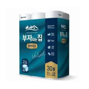 3겹30롤 모나리자 부자되는집 벨벳데코 화장지