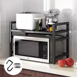 전자레인지 거치대 주방 수납 선반 높이 조절 맘마존 밥솥 정리대 전자레인지거치대