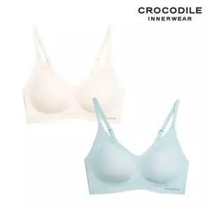 [크로커다일 언더웨어][크로커다일] 소프트 쿨인견 쉘론 패드분리 후크형 브라2종 오