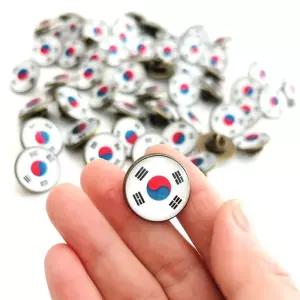 대한민국 태극기 뱃지 경축일 브로치